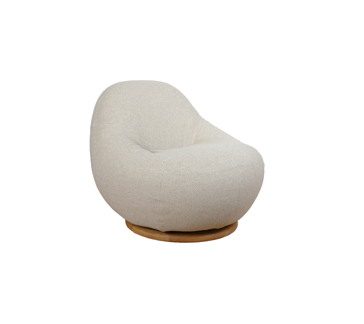 Gem lounge chair w/teak swivel