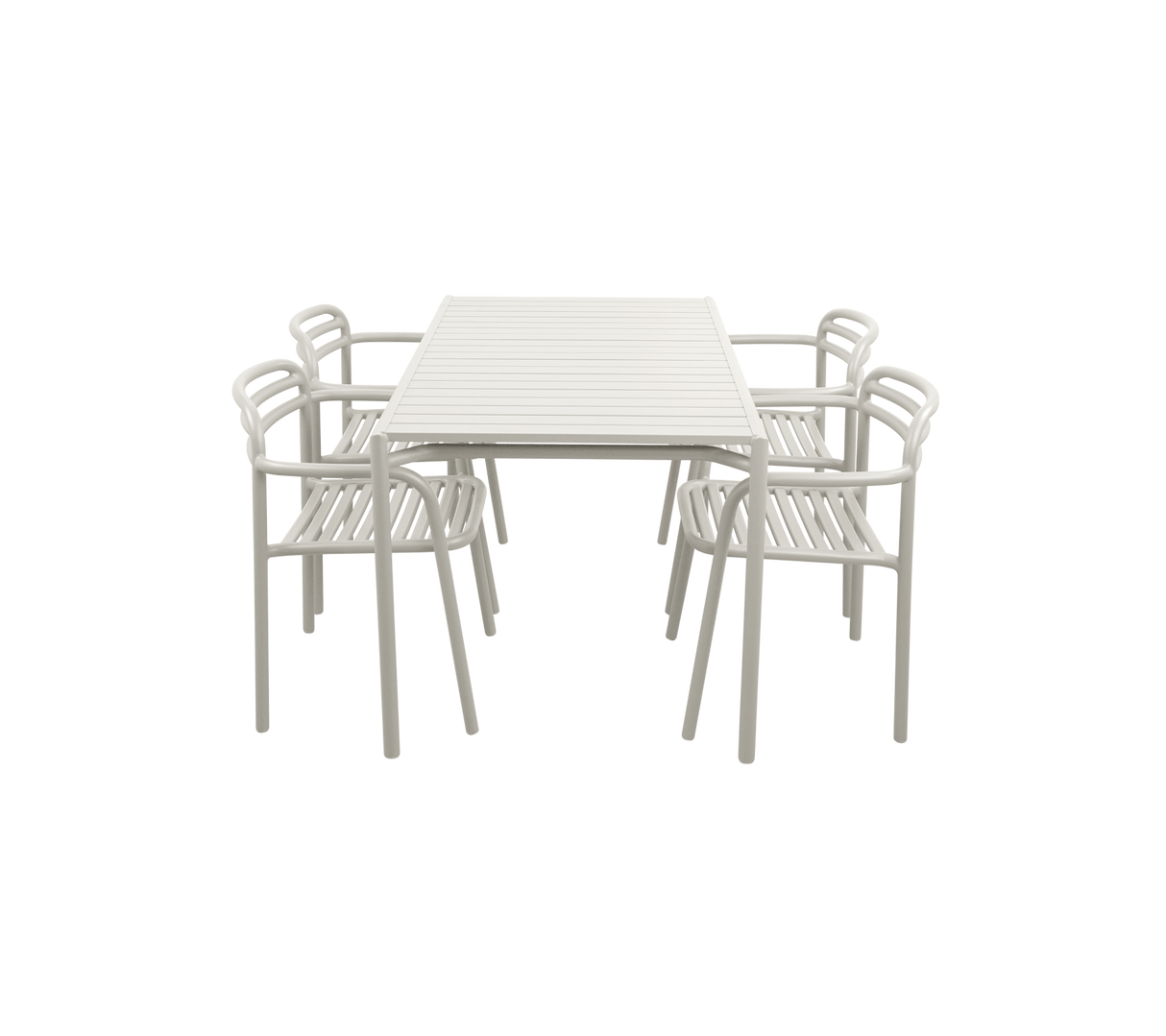 Bliss dining table rect. incl. 4 Bliss armchairs