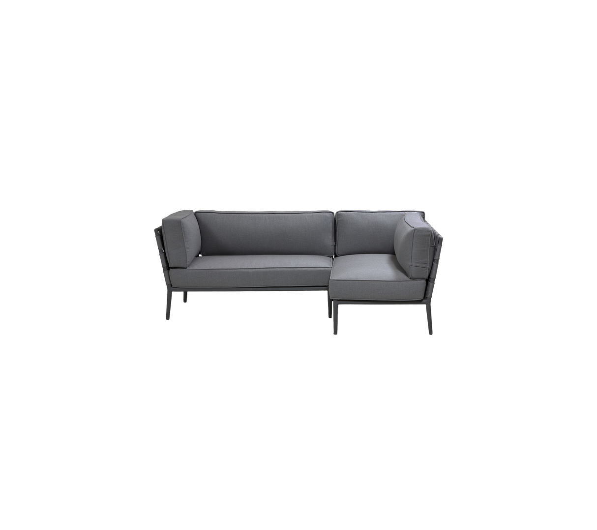 Conic compact 2-module corner sofa