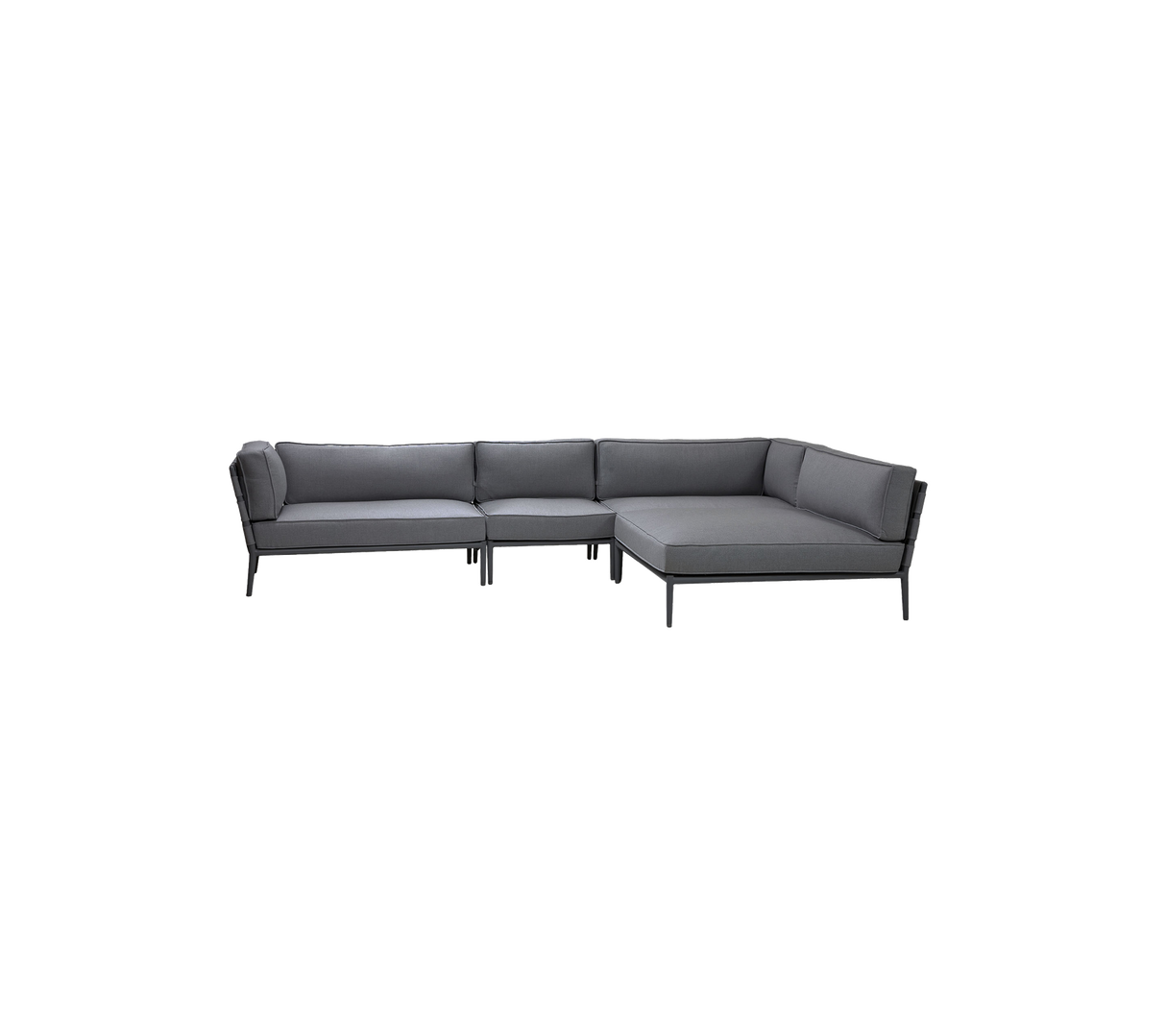 Conic modular corner sofa with daybed
