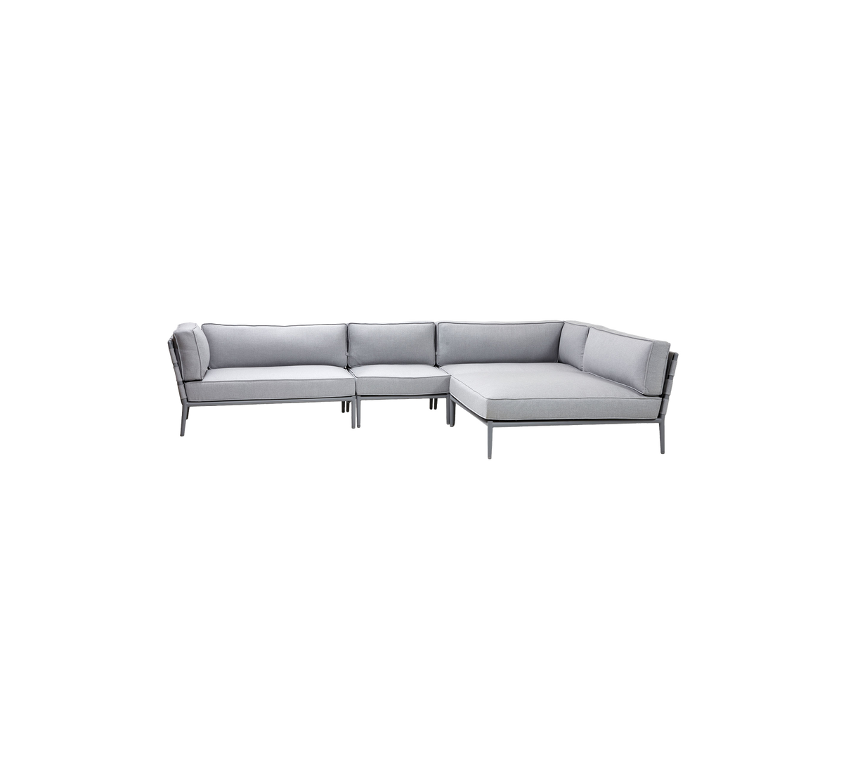 Conic modular corner sofa with daybed