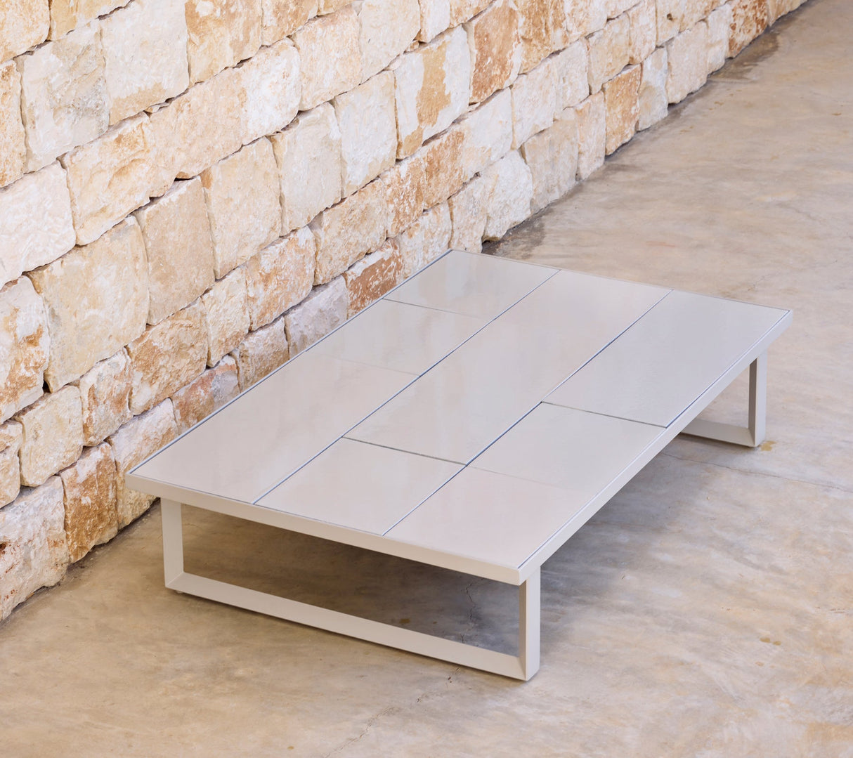 Glaze coffee table, rectangular