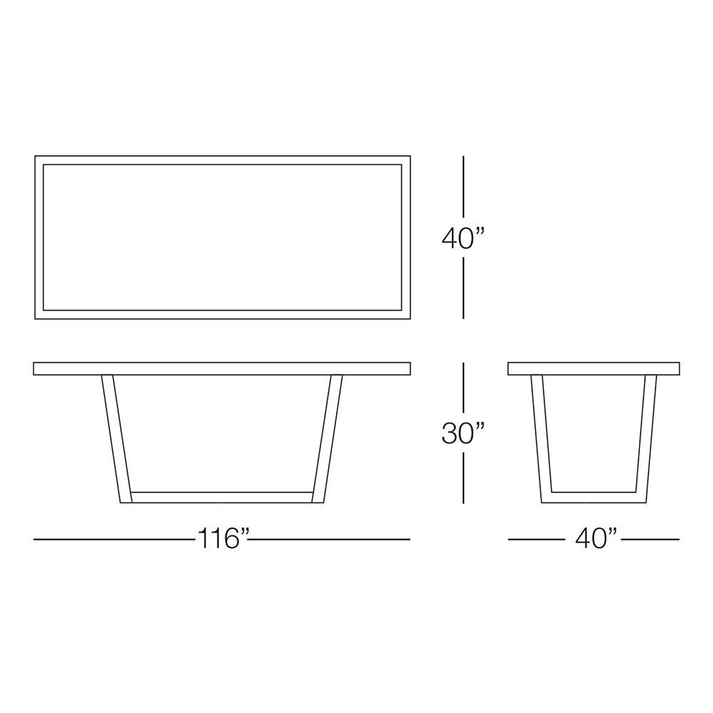 Harbin Rectangular 116" Dining Table