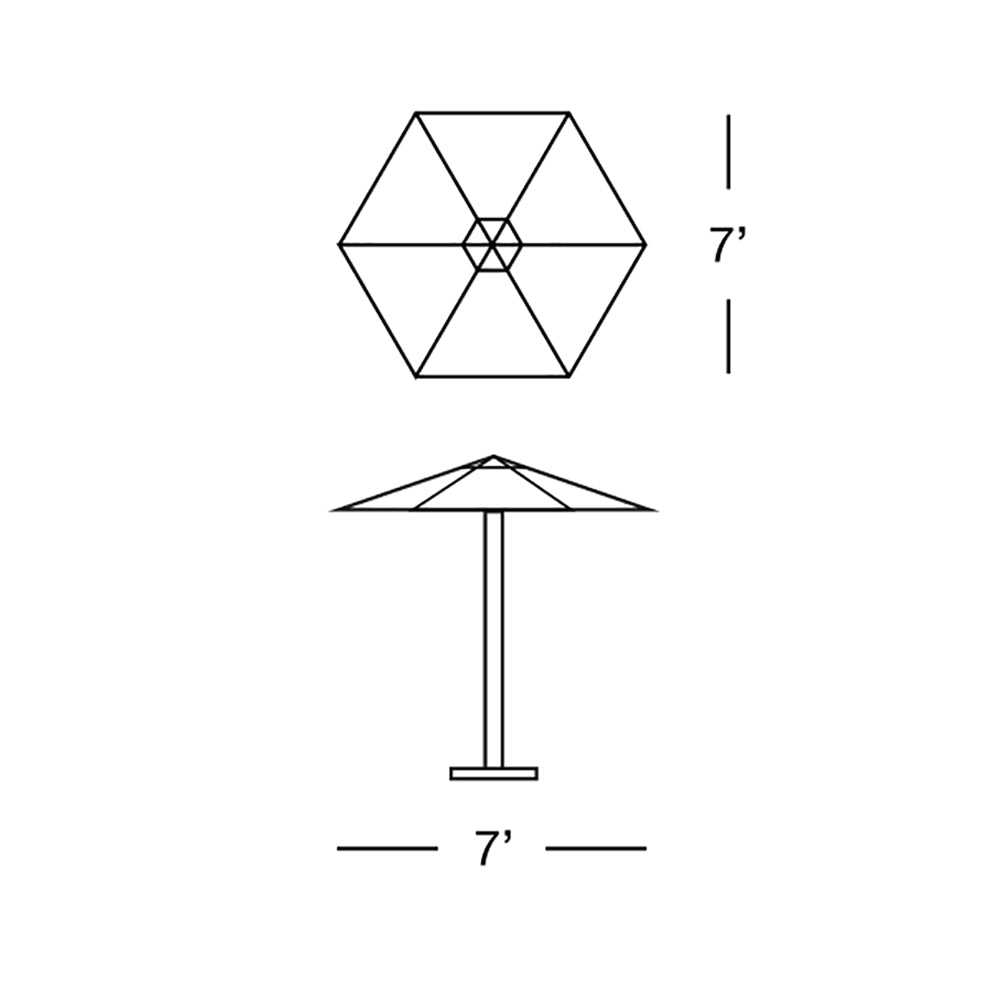 Hexagon Umbrella Classic 7'