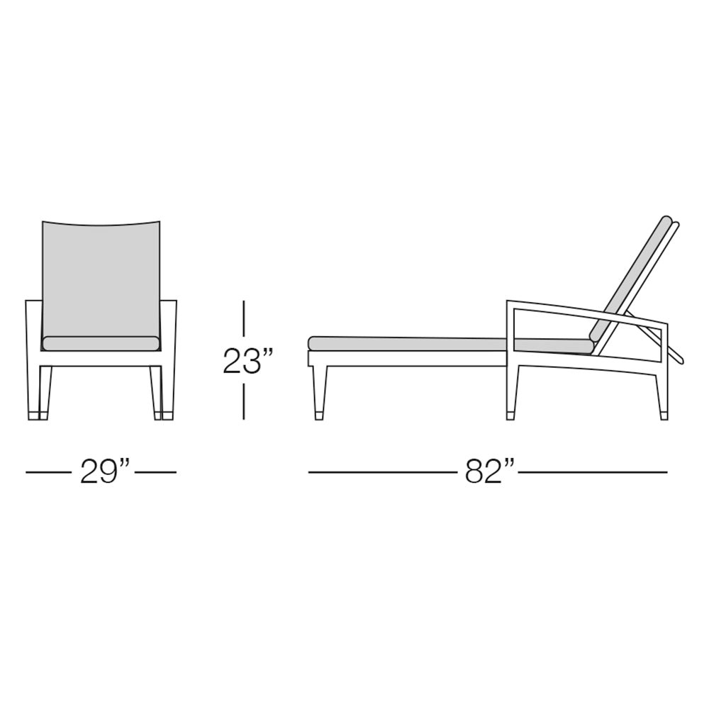Savannah Chaise Lounge with Arms