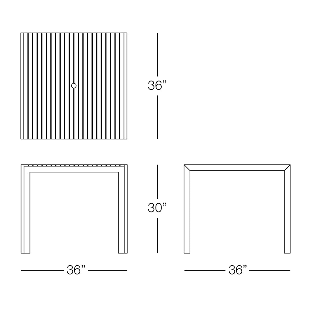 Sicilia Square Dining Table