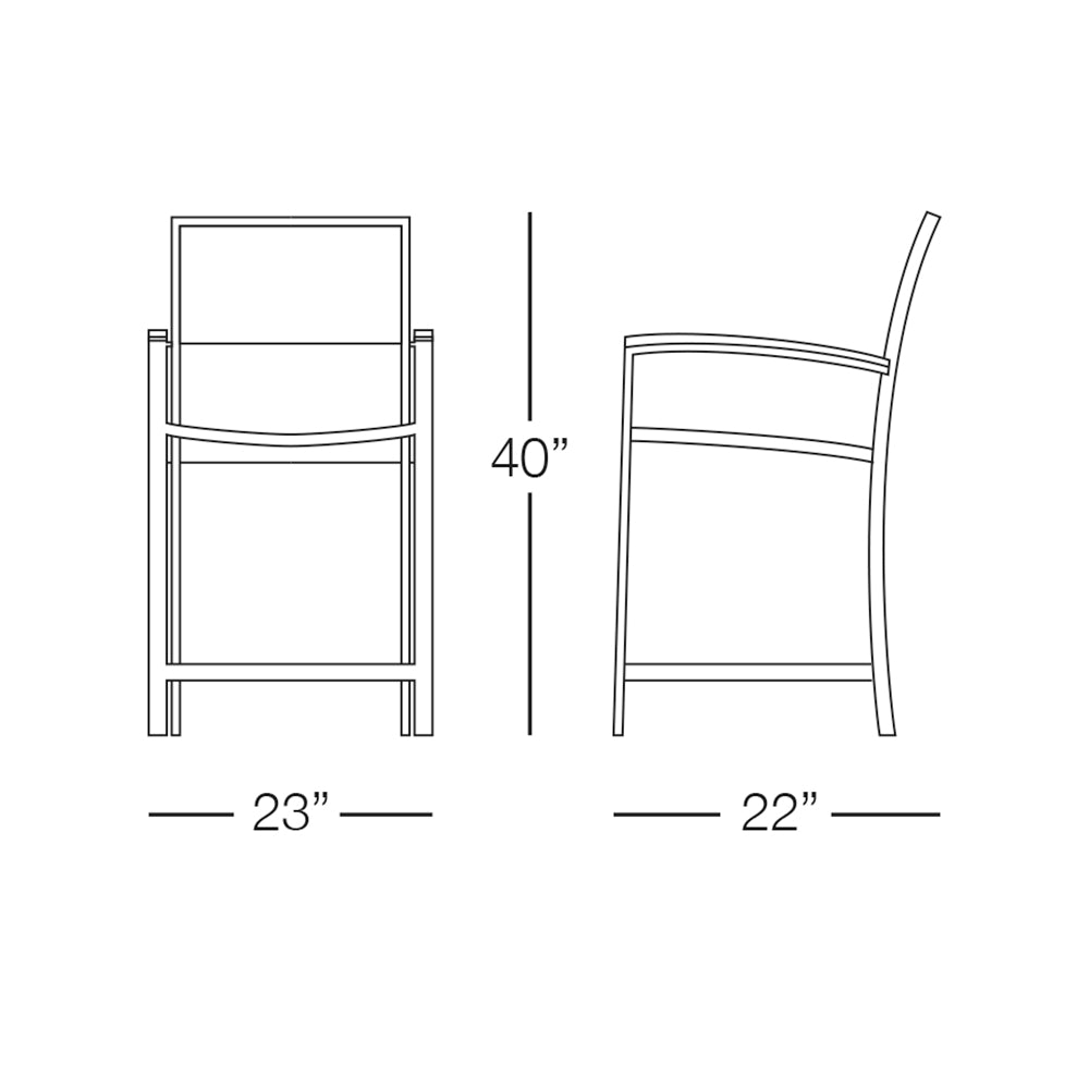 Saint Lucia Counter Stool with Arms
