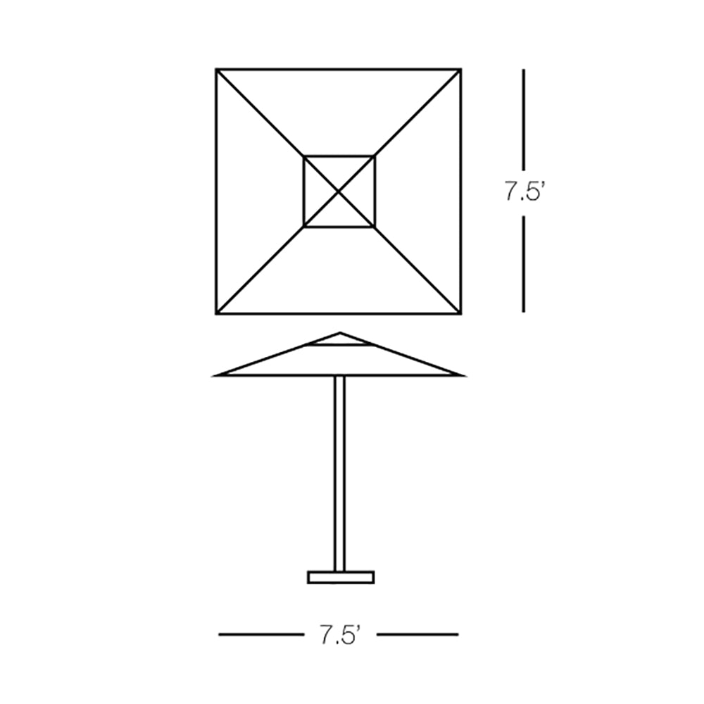 Square Umbrella 7.5'