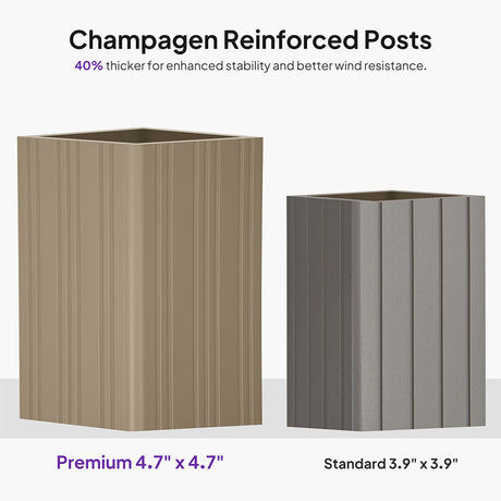 PURPLE LEAF Backyard Gazebo Champagne Hardtop Galvanized Steel Roof Awning and Upgrade Curtain with Lights-milky