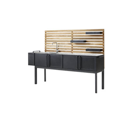 Drop teak wall