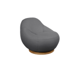 Gem lounge chair w/teak swivel
