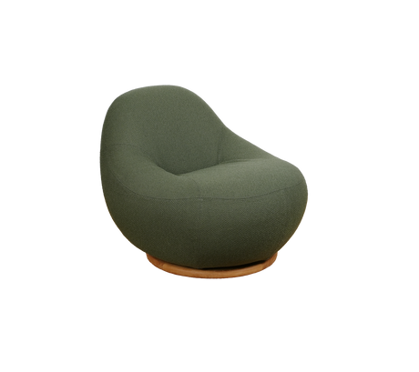 Gem lounge chair w/teak swivel