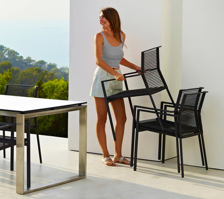 Edge dining table w/120 cm extensions