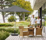 Sunshade parasol w/crank, dia. 3 m