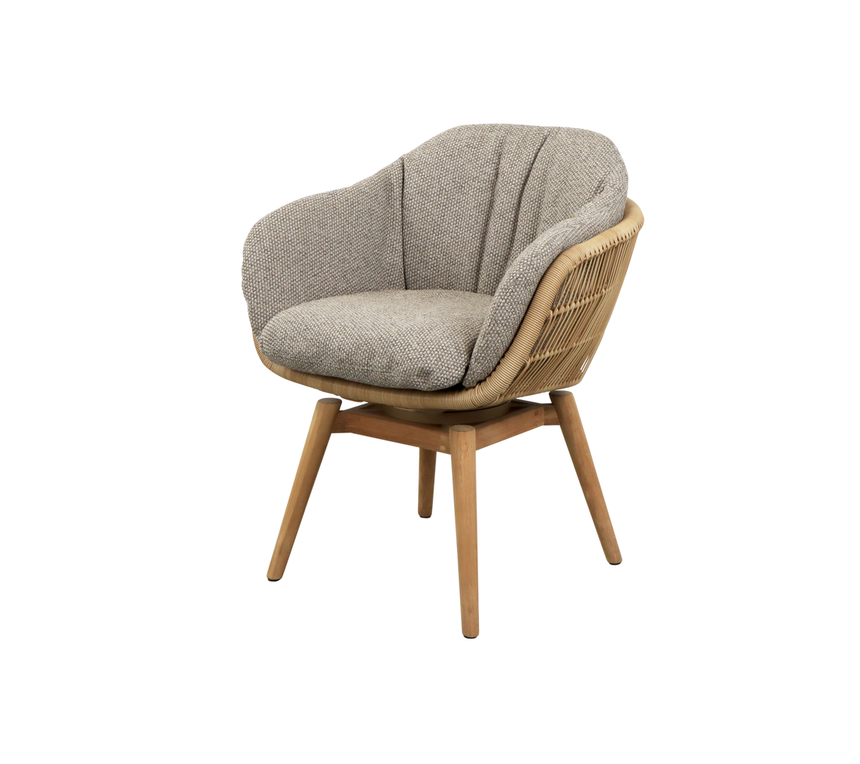 Stay chair w/teak swivel