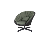Peacock lounge chair w/swivel aluminium base