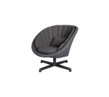 Peacock lounge chair w/swivel aluminium base