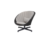 Peacock lounge chair w/swivel aluminium base