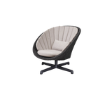 Peacock lounge chair w/swivel aluminium base