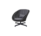 Peacock lounge chair w/swivel aluminium base