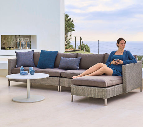 Connect modular lounge sofa with chaise longue
