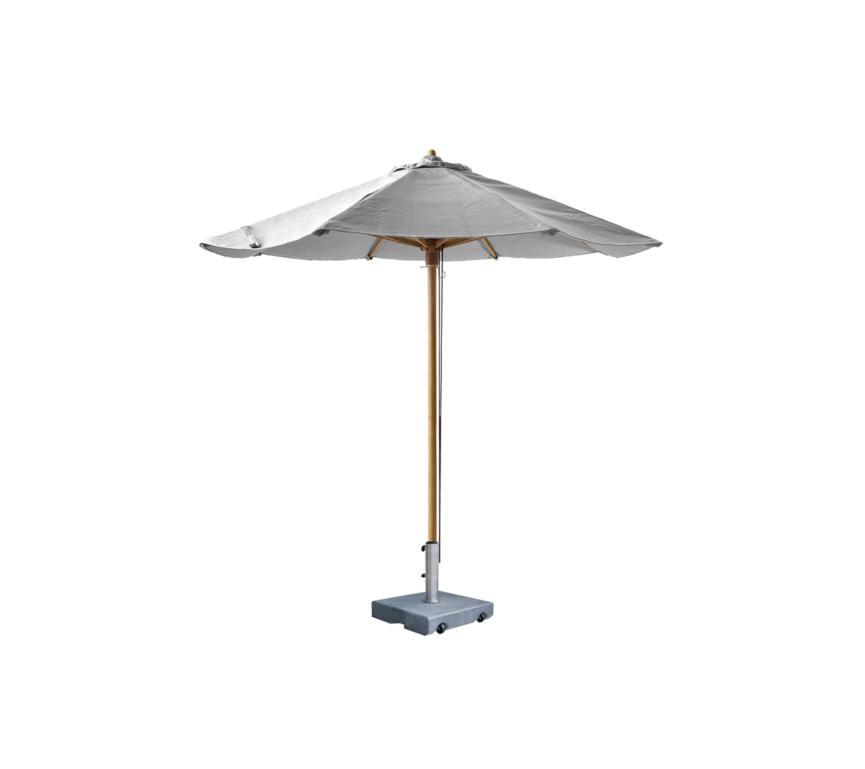 Classic parasol w/pulley system, dia. 2,4 m