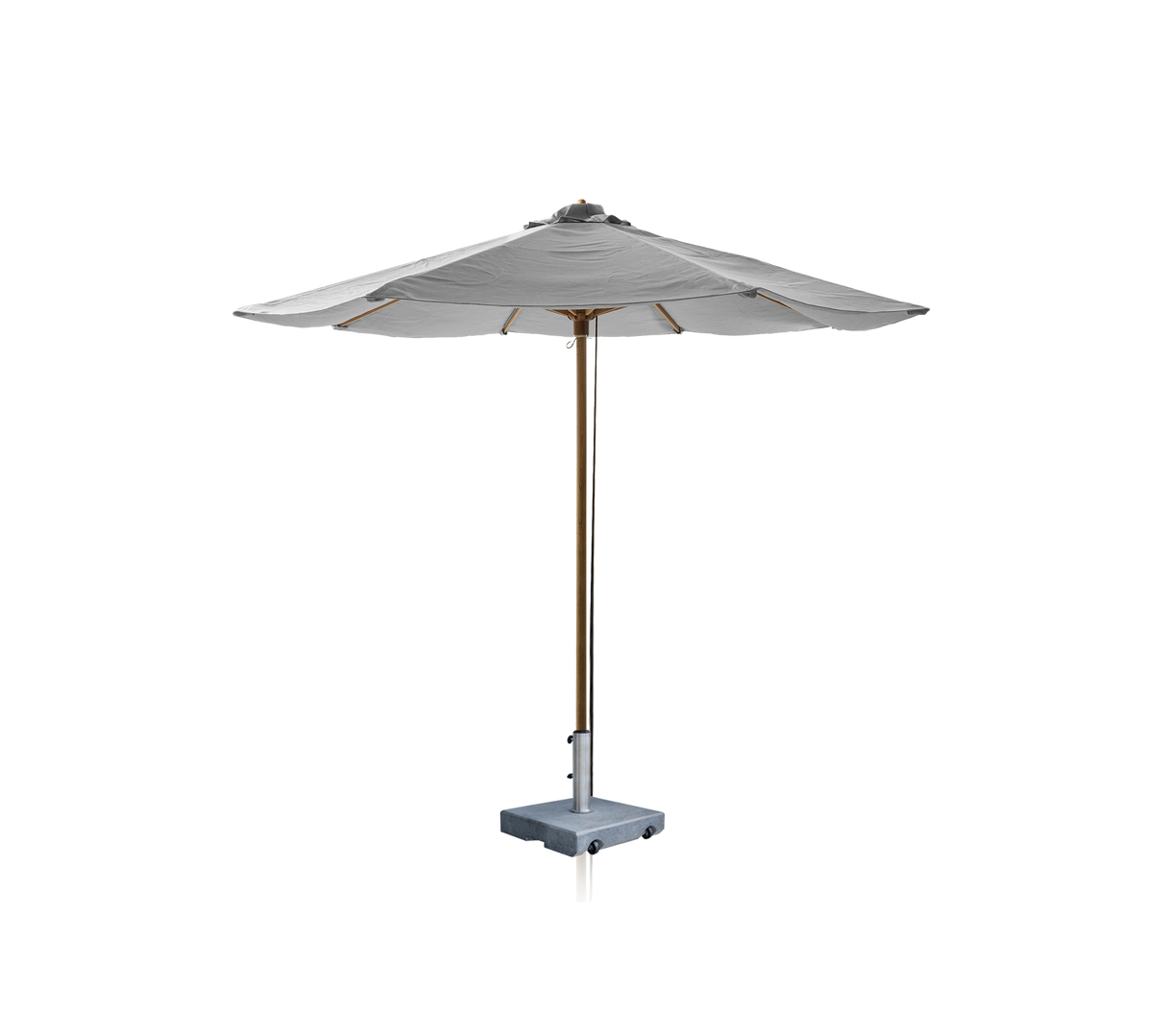 Classic parasol w/pulley system, dia. 3 m