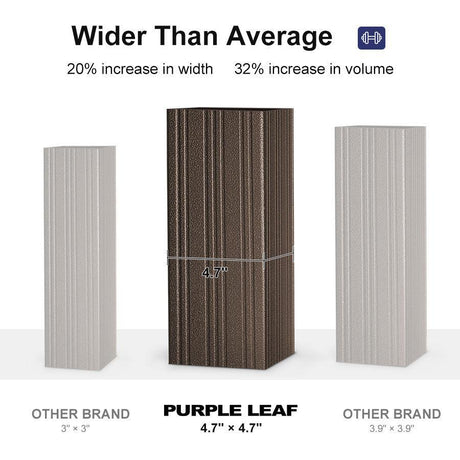 PURPLE LEAF Outdoor Metal Carport Gazebo Bronze Steel Roof Aluminum Frame Shelter for Parking