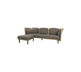 Arch 3-seater sofa w/low arm/backrest & chaise lounge