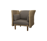 Arch lounge chair w/low arm/backrest