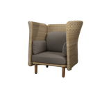 Arch lounge chair w/high arm/backrest