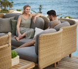 Arch 3-seater sofa w/low arm/backrest & chaise lounge