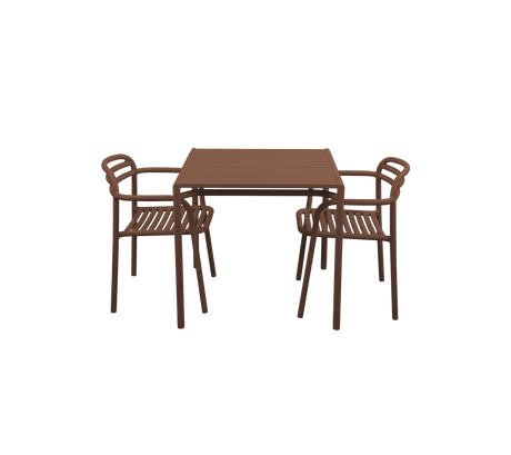 Bliss dining table incl. 2 Bliss armchairs