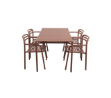 Bliss dining table rect. incl. 4 Bliss armchairs