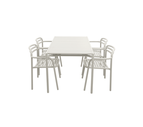 Bliss dining table rect. incl. 4 Bliss armchairs