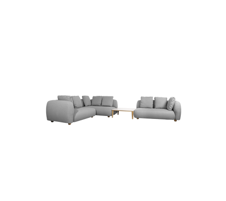 Capture corner sofa w/table & chaise lounge