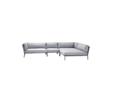 Conic modular corner sofa with daybed