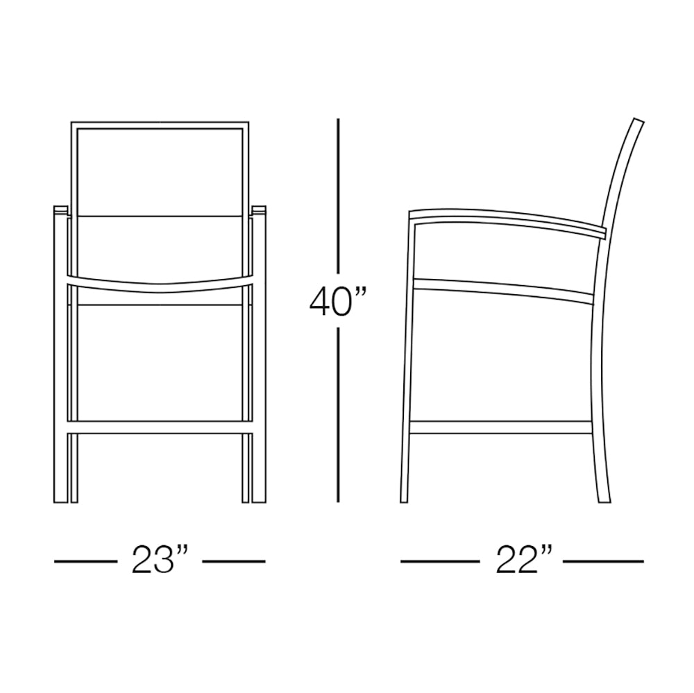 Dominica Counter Stool with Arms