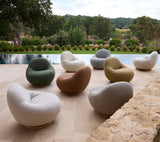 Gem lounge chair w/teak swivel