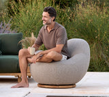 Gem lounge chair w/teak swivel