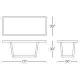 Harbin Rectangular 72" Dining Table