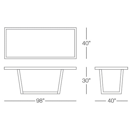Harbin Rectangular 96" Dining Table