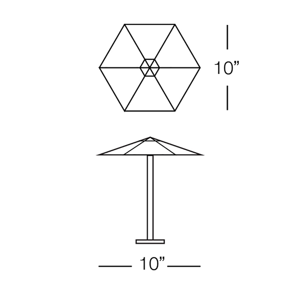 Hexagon Umbrella Classic 10'