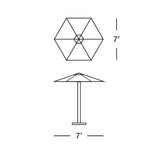 Hexagon Umbrella Classic 7'