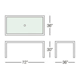 Marbella 72" x 36" Rectangular Dining Table