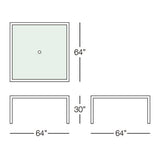 Marbella 64" Square Dining Table