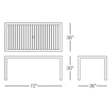 Marbella Rectangle Dining Table with Alumawood Top