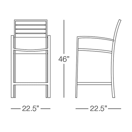 Martinique Barstool with Arms