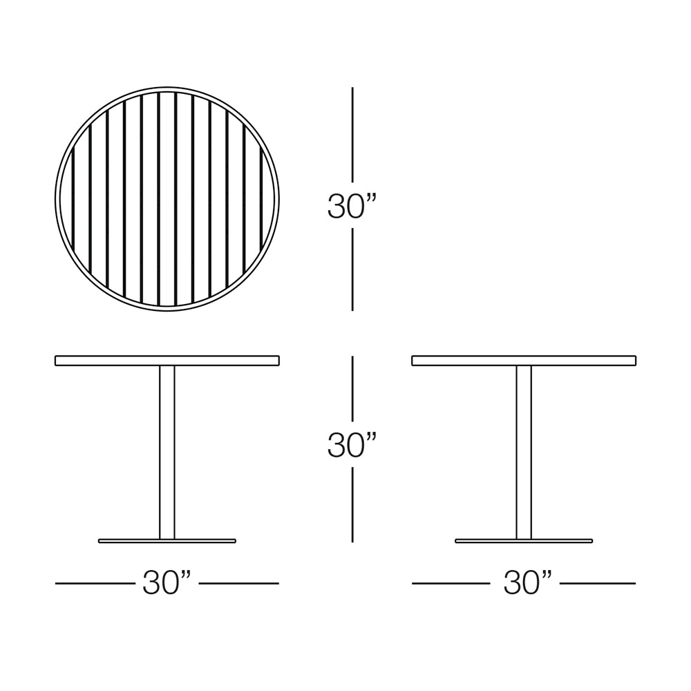 Martinique 30” Round Pedestal Dining Table