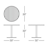 Martinique 30” Round Pedestal Dining Table